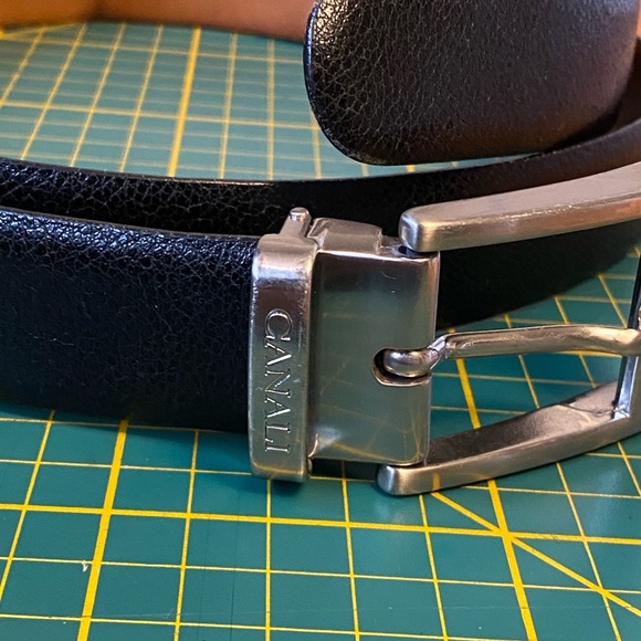 Canali vitello stampato calf leather belt - Picture 3 of 9